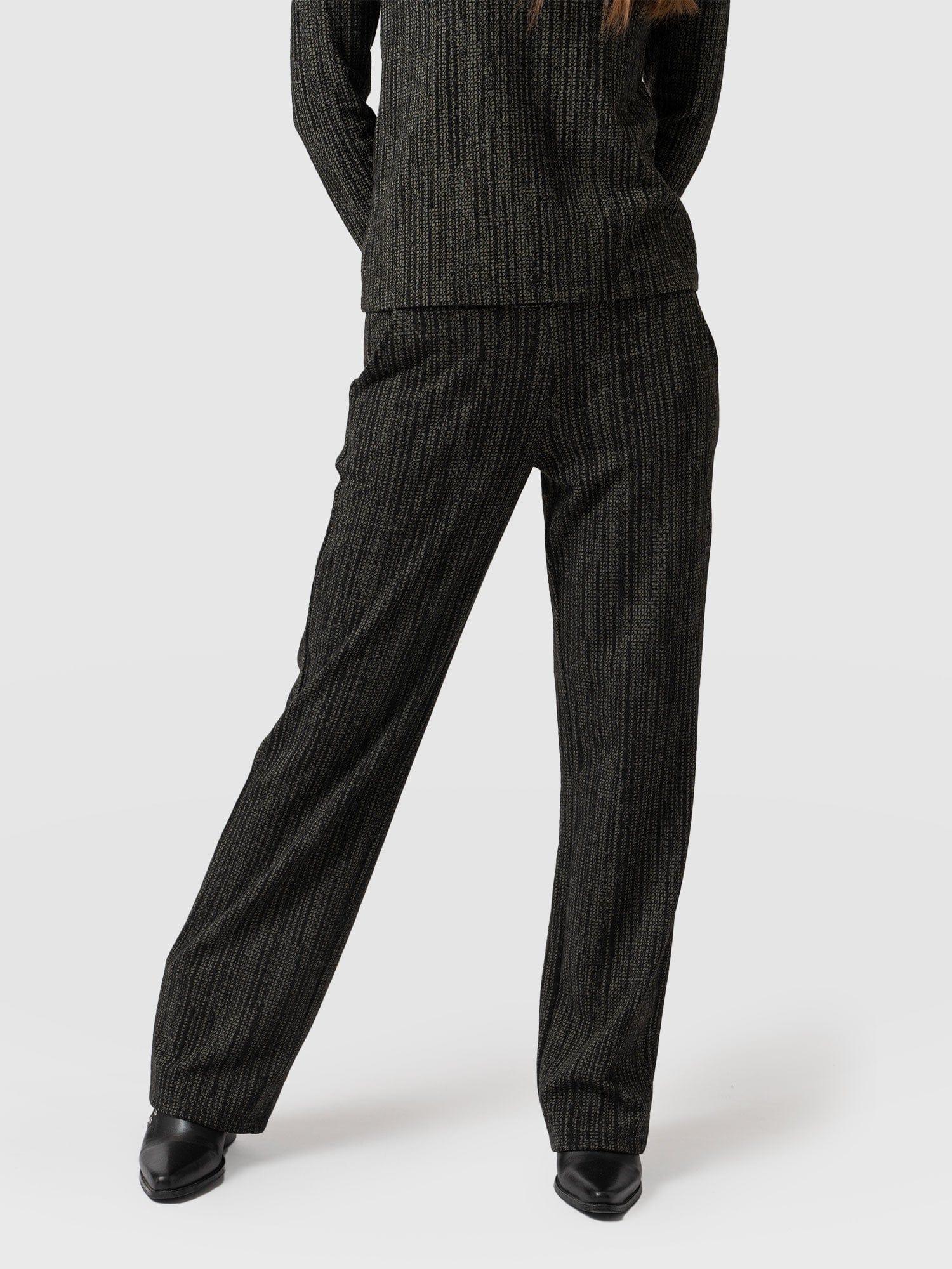 Runway Pant - Green Pixel